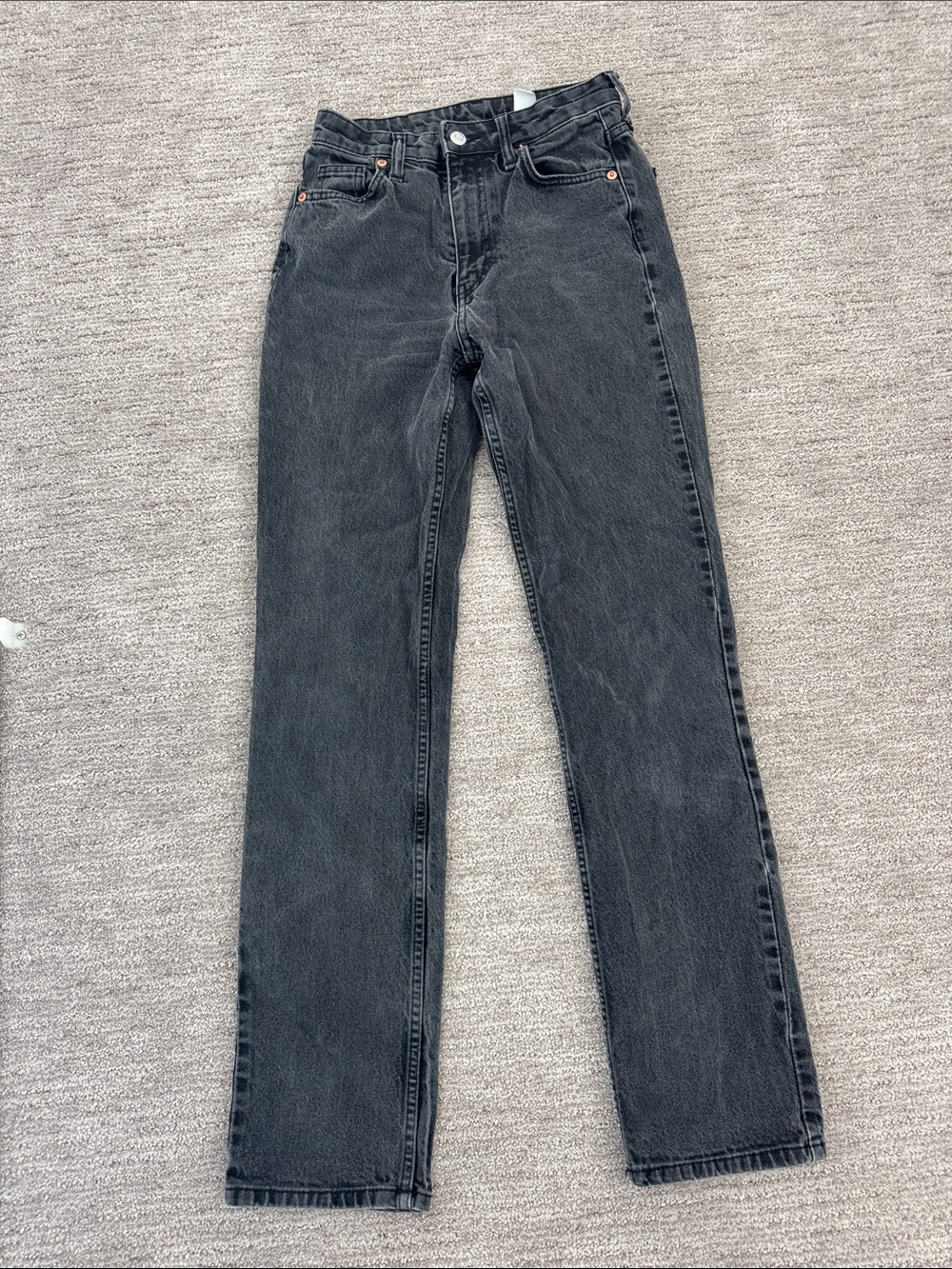 H&M Women’s High-Rise Straight Jeans - Black